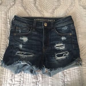 American Eagle high rise shortie shorts